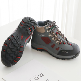 [GIRLS GOOB] Couple Hiking Boots, Women's Trecking Boots, Outdoor Shoes, Side Zipper, Synthetic Leather + Mesh - Made in Korea